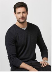 Men's Origin Merino Pullover - Black/Charcoal 